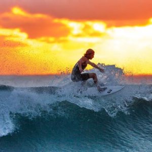 surfing in weligama